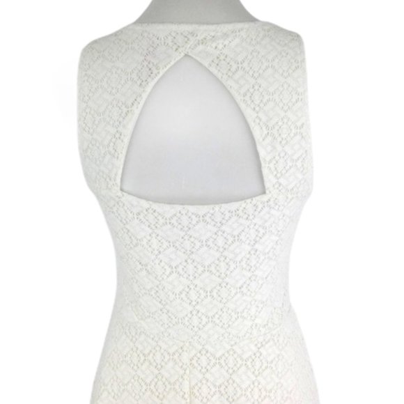 No Boundaries Fit Flare Dress Sz M Ivory - Picture 5 of 9